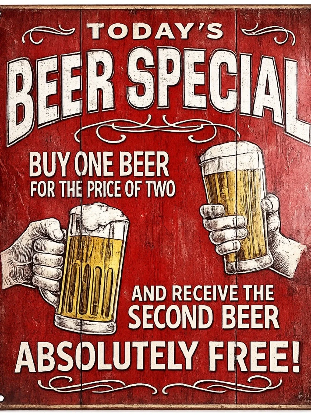 NEW Today’s Beer Special Metal Sign